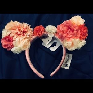 Disney Parks Floral Minnie Mouse Ears NWT